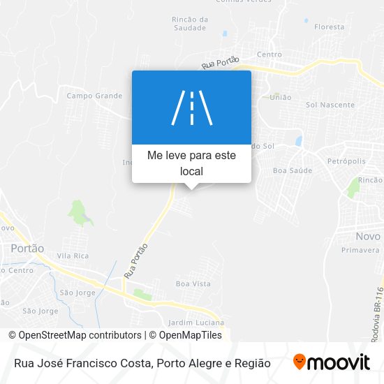 Rua José Francisco Costa mapa