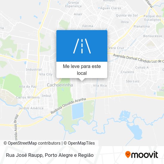 Rua José Raupp mapa
