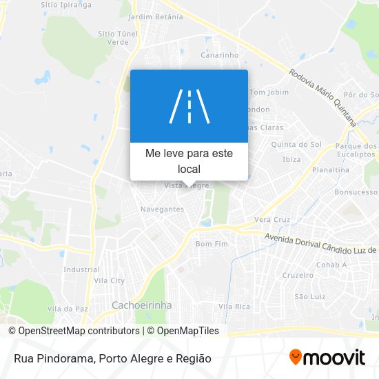 Rua Pindorama mapa