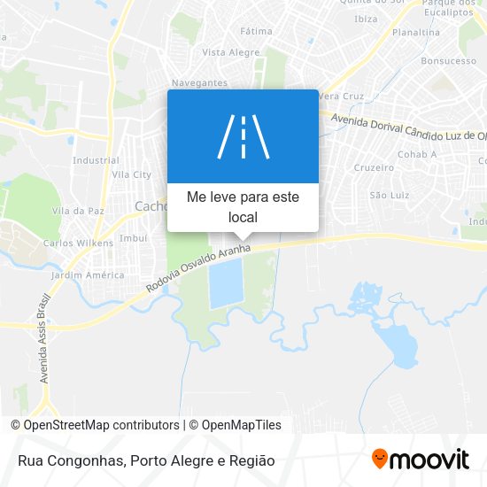 Rua Congonhas mapa
