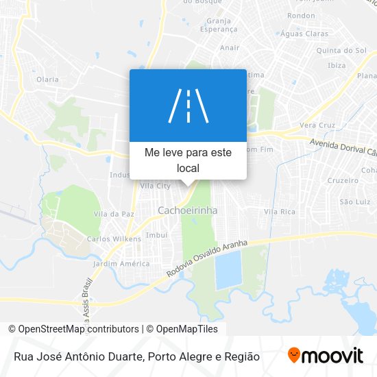 Rua José Antônio Duarte mapa