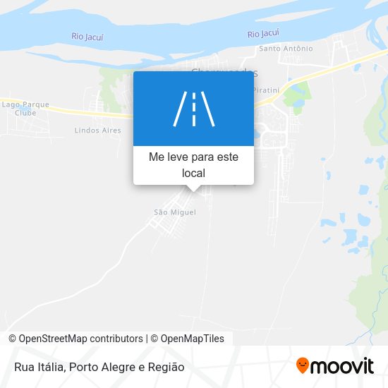 Rua Itália mapa