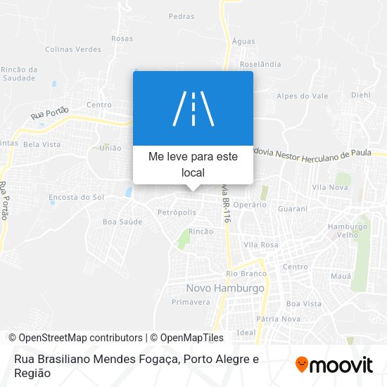 Rua Brasiliano Mendes Fogaça mapa
