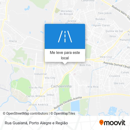 Rua Guaianá mapa
