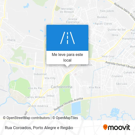 Rua Coroados mapa