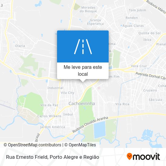 Rua Ernesto Frield mapa