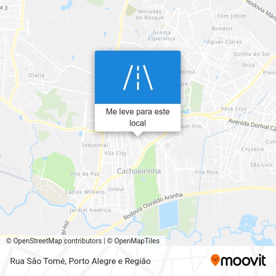 Rua São Tomé mapa
