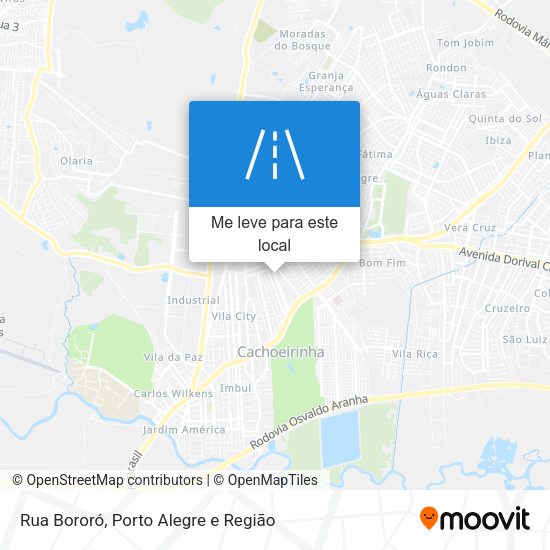 Rua Bororó mapa