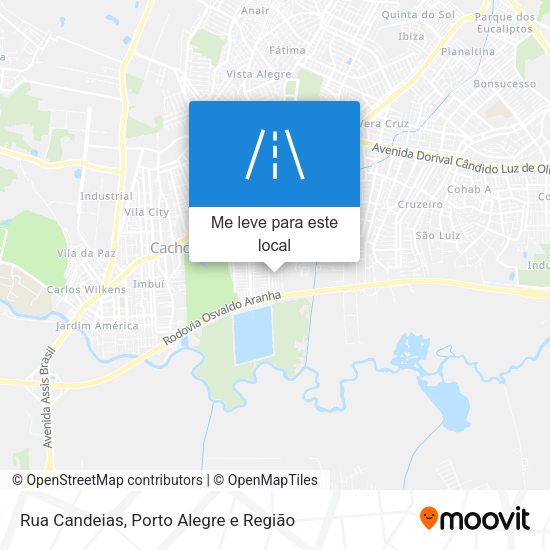 Rua Candeias mapa