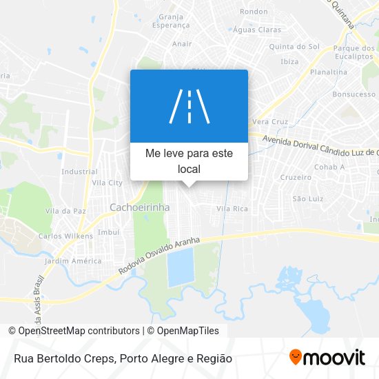 Rua Bertoldo Creps mapa