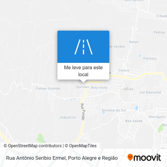 Rua Antônio Seríbio Ermel mapa