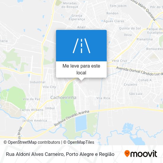 Rua Aldoni Alves Carneiro mapa