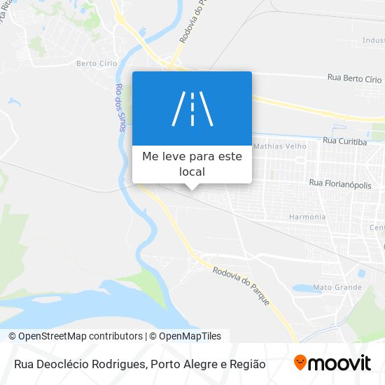 Rua Deoclécio Rodrigues mapa