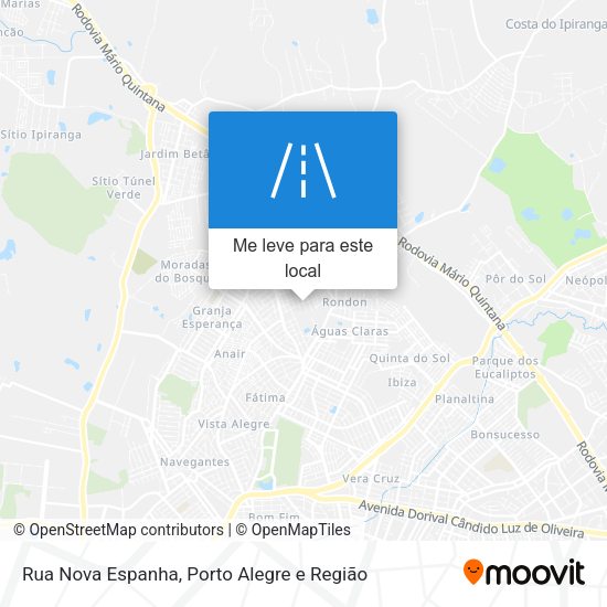 Rua Nova Espanha mapa