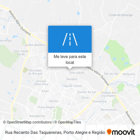 Rua Recanto Das Taquareiras mapa