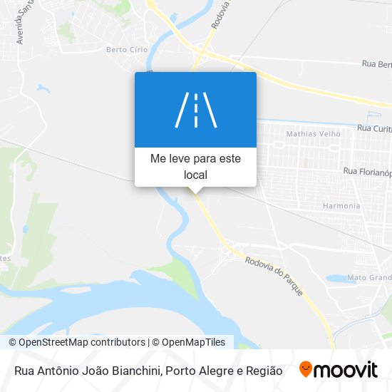 Rua Antônio João Bianchini mapa