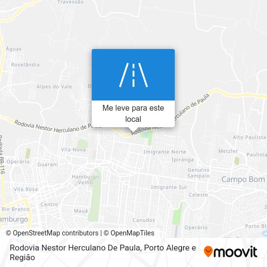 Rodovia Nestor Herculano De Paula mapa
