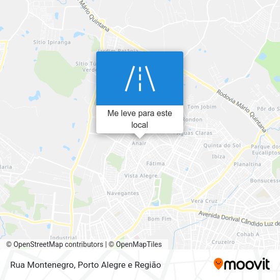 Rua Montenegro mapa