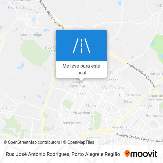 Rua José Antônio Rodrigues mapa