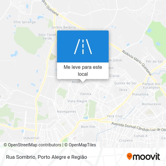 Rua Sombrio mapa