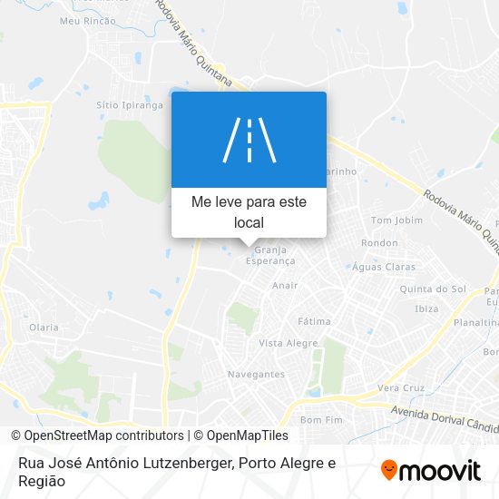 Rua José Antônio Lutzenberger mapa