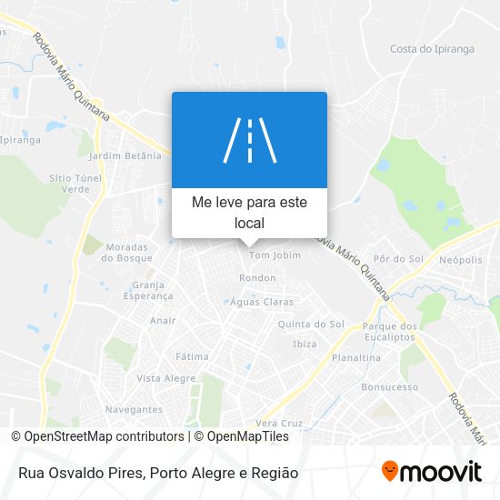 Rua Osvaldo Pires mapa