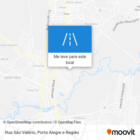 Rua São Valério mapa