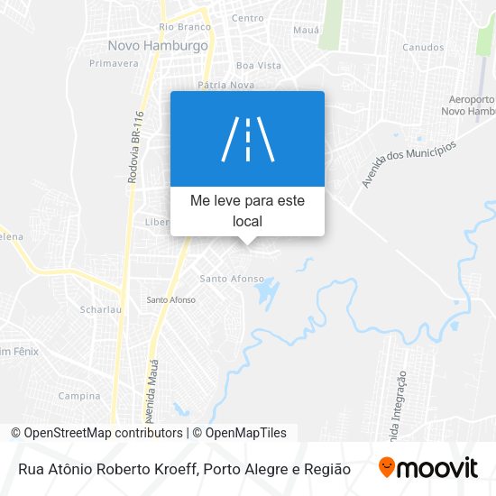 Rua Atônio Roberto Kroeff mapa