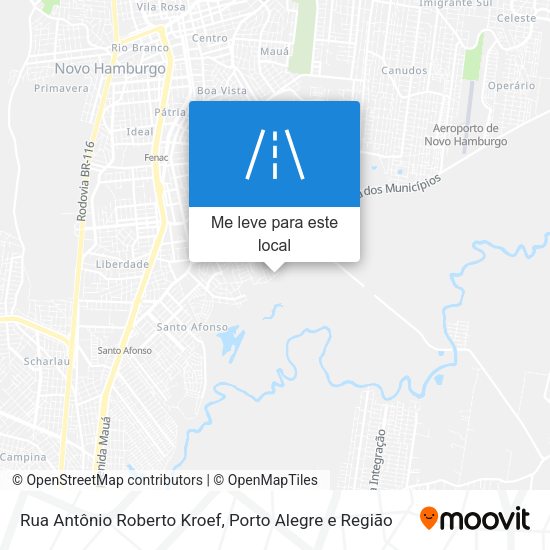 Rua Antônio Roberto Kroef mapa
