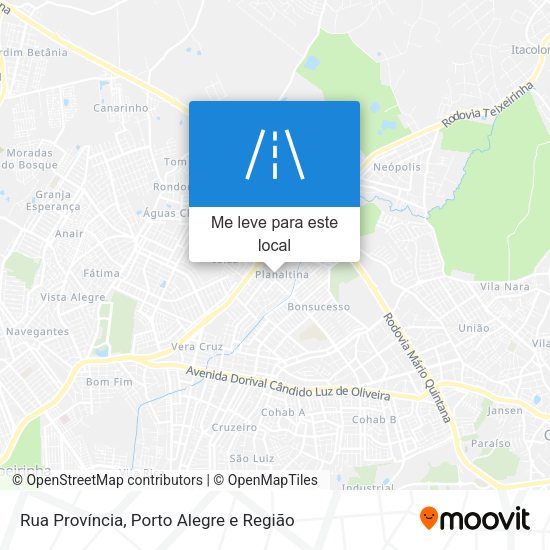 Rua Província mapa