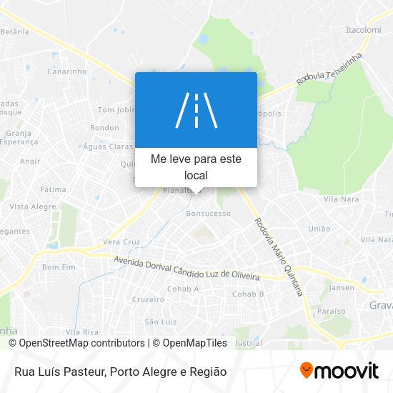 Rua Luís Pasteur mapa