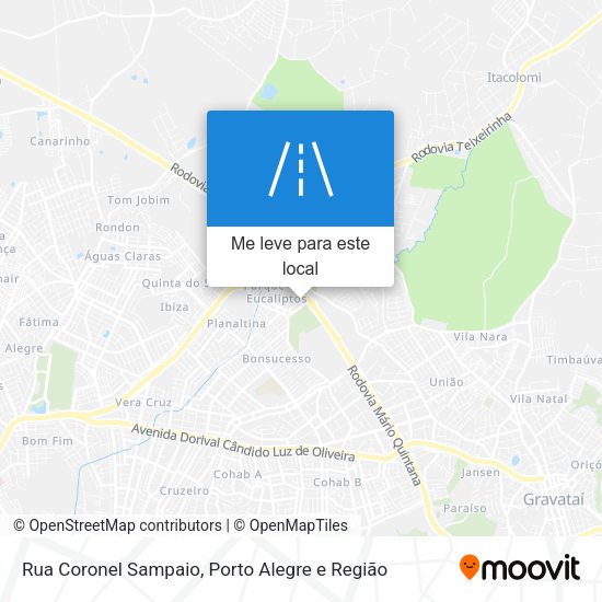 Rua Coronel Sampaio mapa