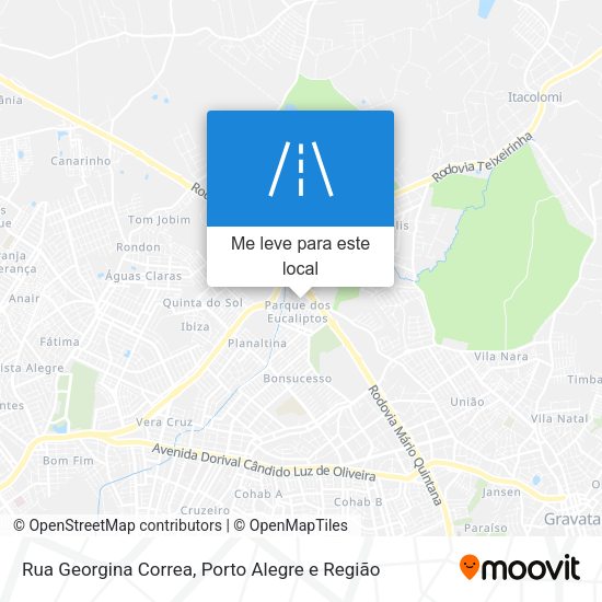Rua Georgina Correa mapa