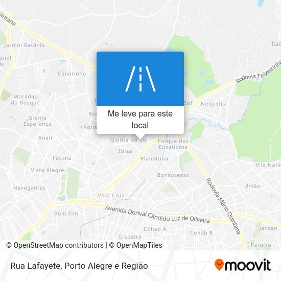 Rua Lafayete mapa