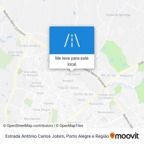 Estrada Antônio Carlos Jobim mapa