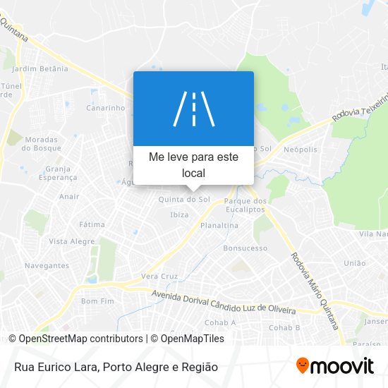 Rua Eurico Lara mapa
