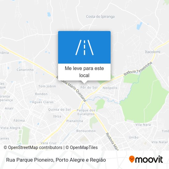 Rua Parque Pioneiro mapa