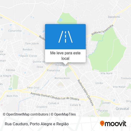 Rua Cauduro mapa