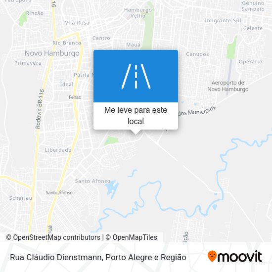 Rua Cláudio Dienstmann mapa