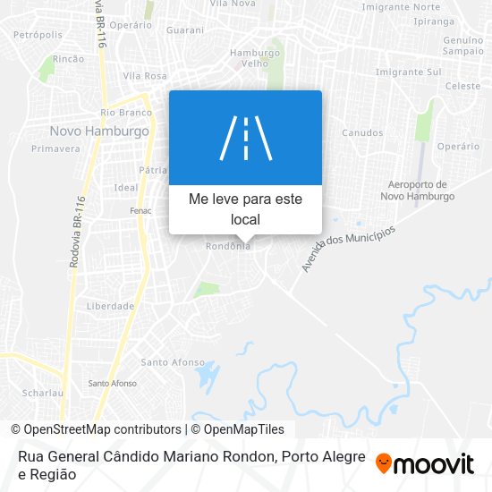 Rua General Cândido Mariano Rondon mapa