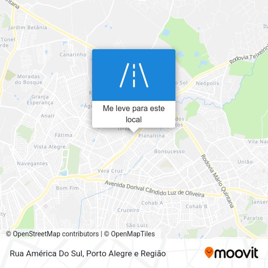 Rua América Do Sul mapa