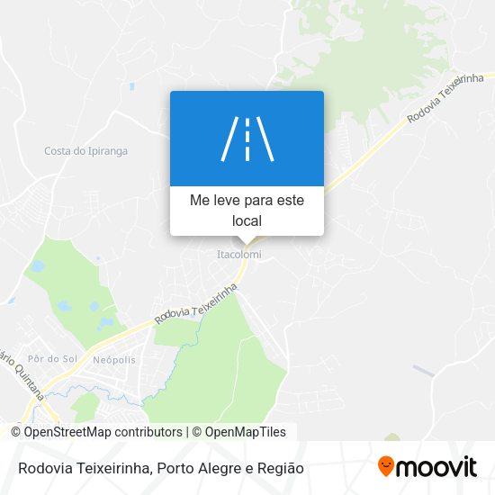 Rodovia Teixeirinha mapa