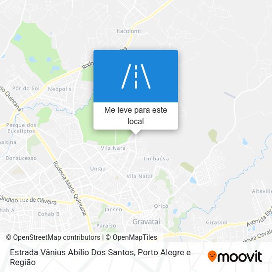 Estrada Vânius Abílio Dos Santos mapa