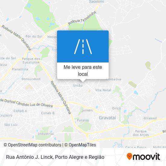 Rua Antônio J. Linck mapa