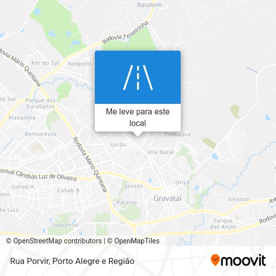 Rua Porvir mapa