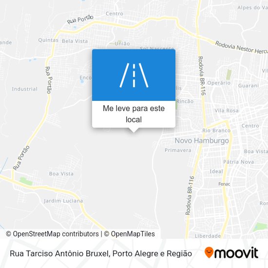 Rua Tarciso Antônio Bruxel mapa