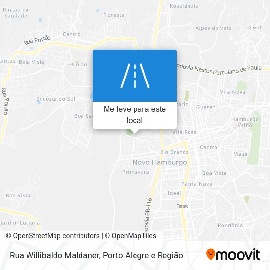 Rua Willibaldo Maldaner mapa