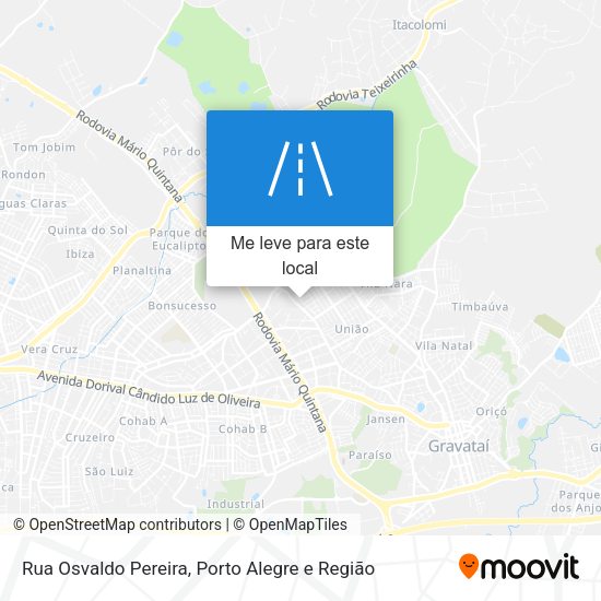 Rua Osvaldo Pereira mapa