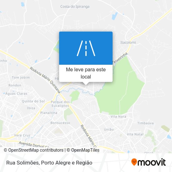 Rua Solimões mapa