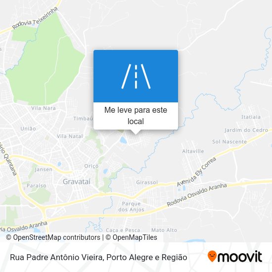 Rua Padre Antônio Vieira mapa